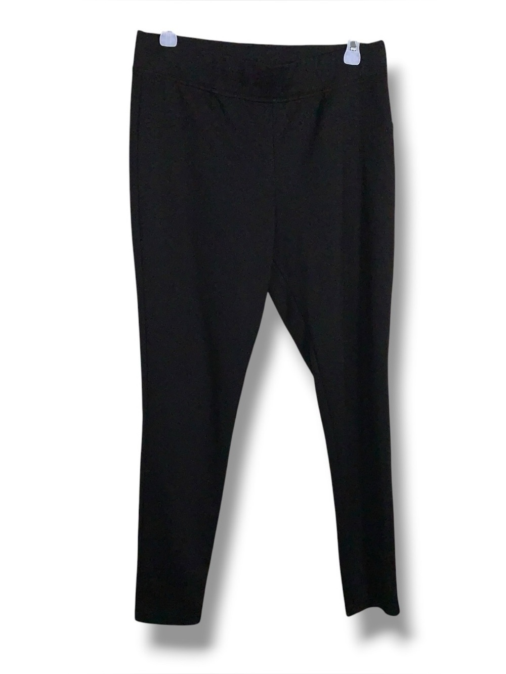 Large Simply Vera Vera Wang Black Pull On Leggings Stretch Opaque Neutral